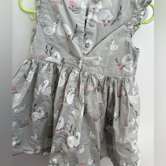 H&M Swan Print Baby Dress 12-18M Cottagecore Cute Party Easter Spring - Picture 4 of 4